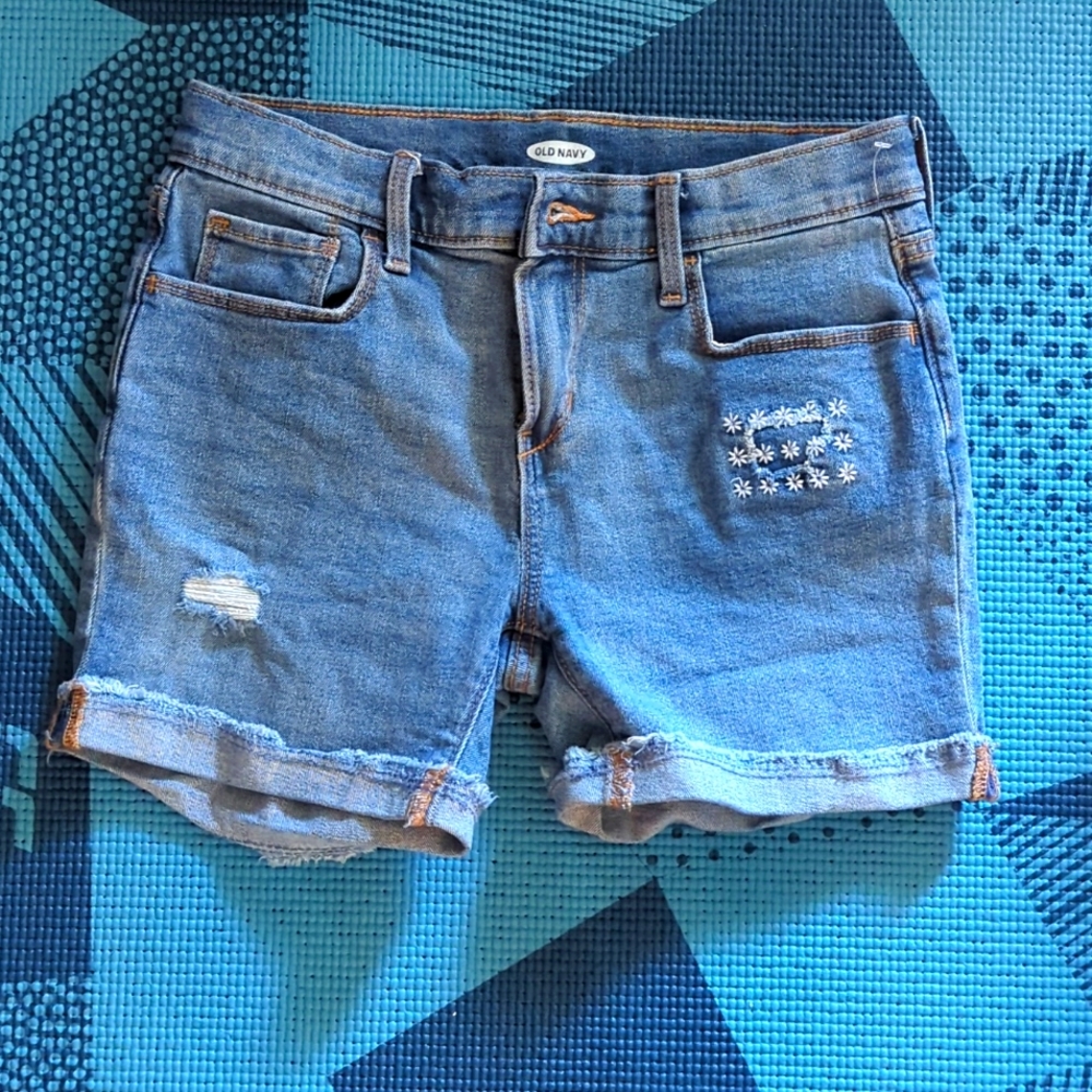 Old Navy denim blue shorts size 14